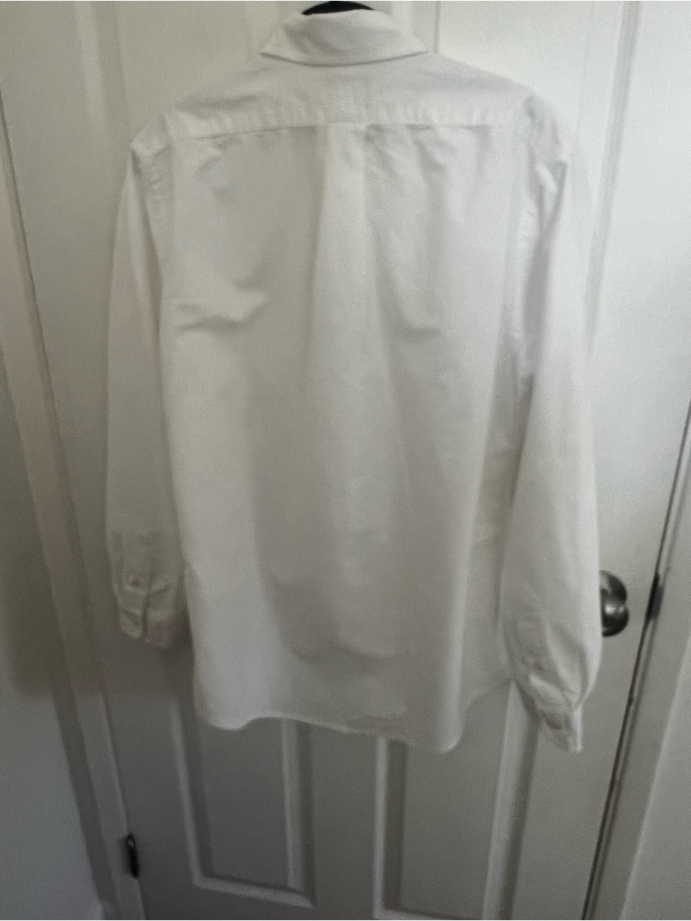 Ralph Lauren White Long-Sleeve Button-Down Shirt with Brown Logo - Picture 8 of 9